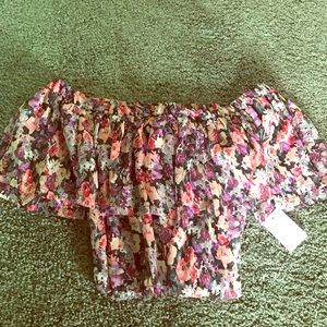 Off the shoulder crop top